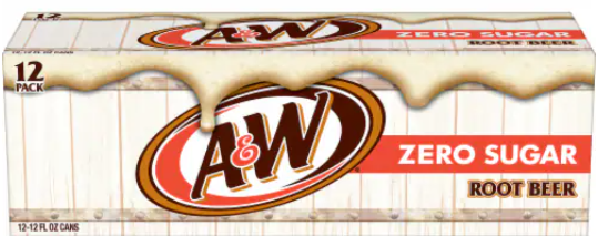 A&W Zero Sugar Root Beer 12 Pack